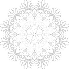 Vector Mandala Coloring Pages & Books