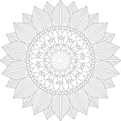 Vector Mandala Coloring Pages & Books