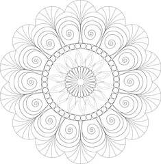 Vector Mandala Coloring Pages & Books