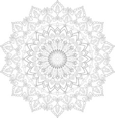 Vector Mandala Coloring Pages & Books