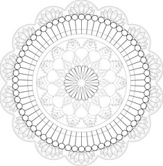 Vector Mandala Coloring Pages & Books