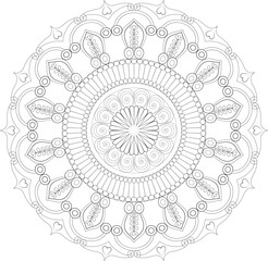 Vector Mandala Coloring Pages & Books