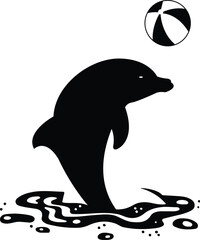 Dolphin Silhouette – Trained Dolphins in Action