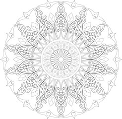 Vector Mandala Coloring Pages & Books