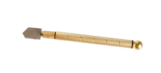Glass cutter tool on white background.