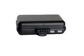 A small fisherman's tackle box .fishing lures and accessories box.