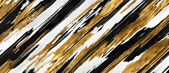 Black White Gold Painted Stripes Brush Painting Background Colorful Digital Artwork Minimalistic Modern Card Design Wall Art