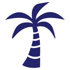 Palm tree silhouette icon. Simple flat vector illustration. Palm tree silhouette illustration. Vector icon. Symbol, logo illustration. 