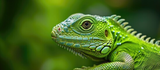 Fototapeta premium Reptile with green coloration