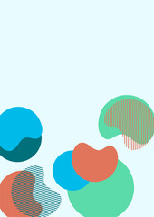 Geometric abstract background. Design of lines and round shapes. Trendy business template for wallpaper, banner, background or landing. Vector