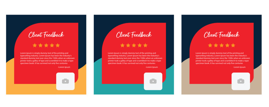 Customer testimonial & feedback template social media post design