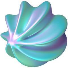 holographic futuristic shapes