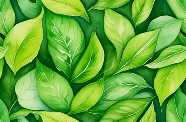 tea leaves close-up, pattern, watercolour