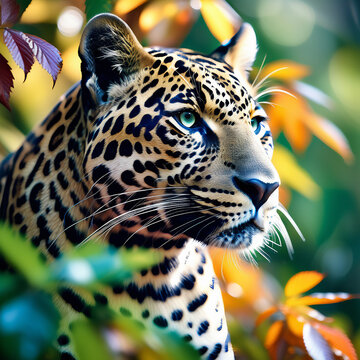 close up of a leopard, head of a tiger, ai tiger, ai photo, ai animal image, ai photography, 4k image, Lion tiger 