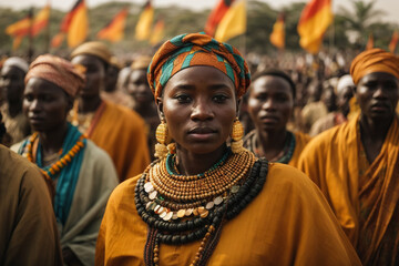 Naklejka premium African Women's Faces Portrait