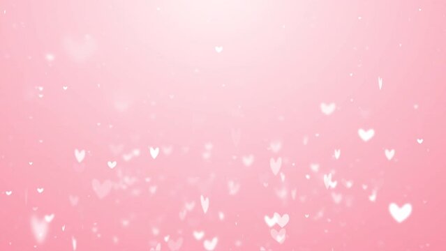 Heart love valentine day wedding anniversary abstract particles background loop