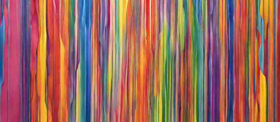 Rainbow Colored Painted Stripes Brush Painting Background Colorful Digital Artwork Minimalistic Modern Card Design Wall Art