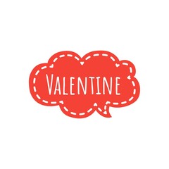 ''Valentine'' Word Illustration Design