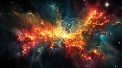 Fototapeta na wymiar Cosmic ballet swirling galaxies, ethereal nebulae, and radiant comets in starlit expanse