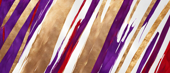 White Gold Purple Painted Stripes Brush Painting Background Colorful Digital Artwork Minimalistic Modern Card Design Wall Art