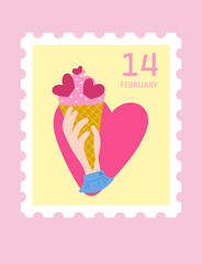 Ice cream valentine card
