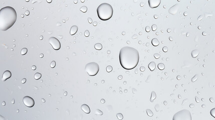 Water drops on a white background
