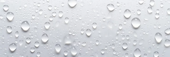 Papier Peint photo Photographie macro Water drops on a white background