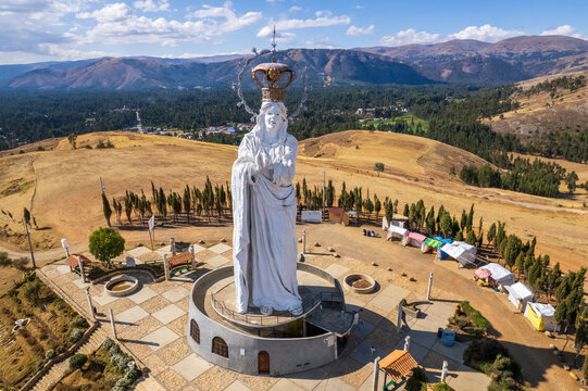 Aerial view of the Immaculate Virgin of the Conception in Huancayo.