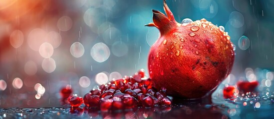 dew-kissed pomegranate