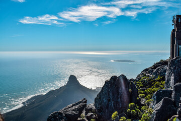 on top of table mountain, cape town, south africa