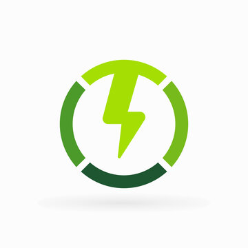 Renewable Circle Icon Symbol Template, letter t thunder circle logo combination concept