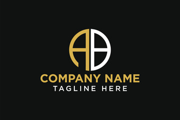 letter AB circle logo