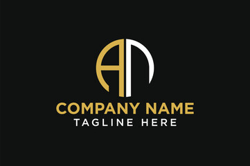 letter AN circle logo
