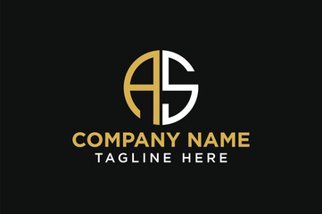 letter AS circle logo