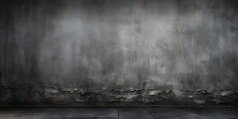 A vintage-style, dark cement wall background with an aged, retro concept for graphic design or...