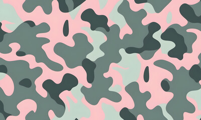 Pastel Camouflage Pattern Military Colors Vector Style Camo Background Graphic Army Wall Art Design