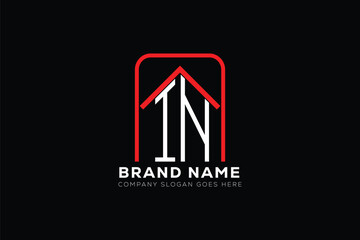 I N letter creative real estate vector logo design . IN creative initials letter logo concept. IN house sheap logo	
