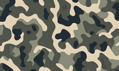 Naklejka premium Camouflage Pattern Military Colors Vector Style Camo Background Graphic Army Wall Art Design