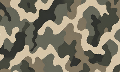 Camouflage Pattern Military Colors Vector Style Camo Background Graphic Army Wall Art Design