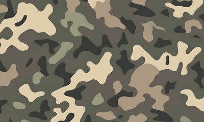 Naklejka premium Camouflage Pattern Military Colors Vector Style Camo Background Graphic Army Wall Art Design