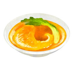 フカヒレの姿煮のイラスト　中華料理