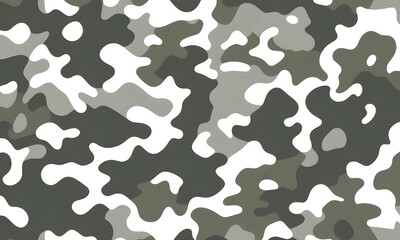 White Brown Camouflage Pattern Military Colors Vector Style Camo Background Graphic Army Wall Art Design