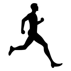 Fototapeta na wymiar running person silhouette
