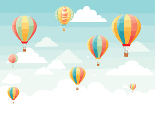 Fototapeta premium hot air balloon in sky