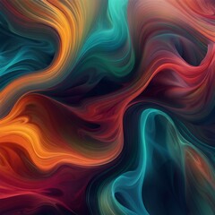 Obraz premium colorful flowing wave abstract illustration background