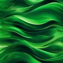 green flowing wave abstract illustration background