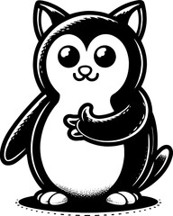 Fototapeta premium Purrfect Penguin Cartoon icon 14