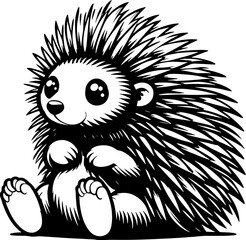 Puffy Porcupine Cartoon icon