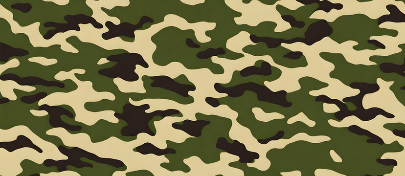 Camouflage Pattern Military Colors Vector Style Camo Background Graphic Army Wall Art Design