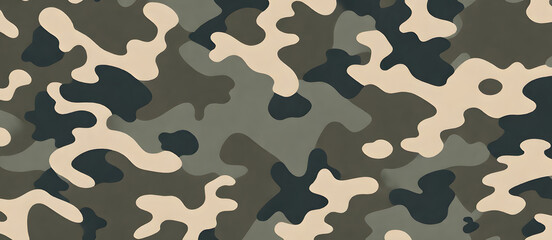 Naklejka premium Camouflage Pattern Military Colors Vector Style Camo Background Graphic Army Wall Art Design